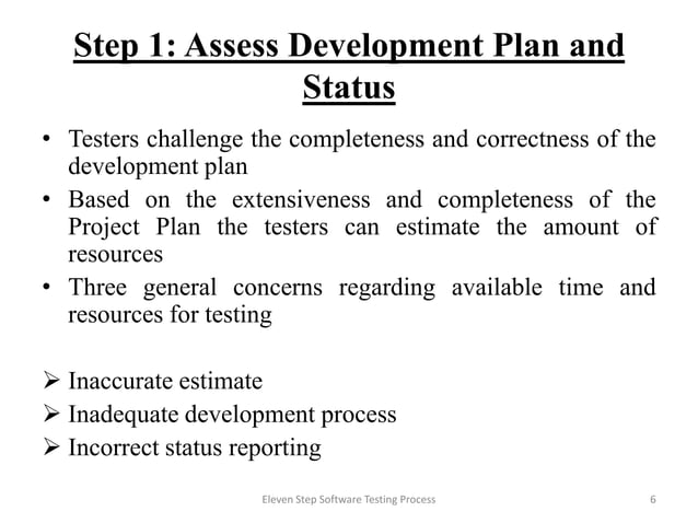 Eleven step of software testing process | PPTX