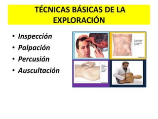 PREPARACIÓN PARA EL EXAMEN FÍSICOExplicarle al paciente el por qué, cuándo, y dónde se llevará a cabo la exploración físicaAyudar a que el paciente se prepare para la exploración física (aseo personal, cambio de ropa, etc)Prepara el entorno Buena iluminaciónTemperatura adecuadaEquipo necesarioY sobre todo, asegurar su privacidad
