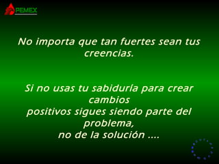 RR
ee
HH
cc
uu rr ss
ssoo
uu
mm aa
nn
oo
RR
ee
HH
cc
uu rr ss
ssoo
uu
mm aa
nn
oo
No importa que tan fuertes sean tus
creencias.
Si no usas tu sabiduría para crear
cambios
positivos sigues siendo parte del
problema,
no de la solución ....
 