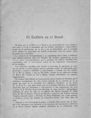 El Ex-Libris en el Brasil