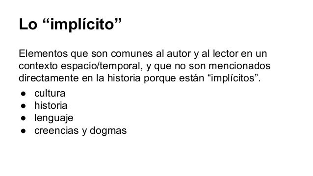 El factor implícito