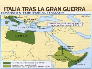 ITALIA TRAS LA GRAN GUERRA
 