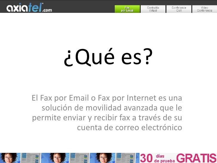 el fax por internet de axiatel