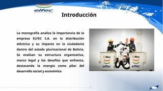 Empresa de Electricidad y Energía Cochabamba | PPTX