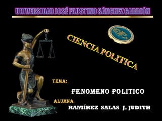 ALUMNA  RAMÍREZ  SALAS  J. JUDITH tema:  FENOMENO POLITICO 