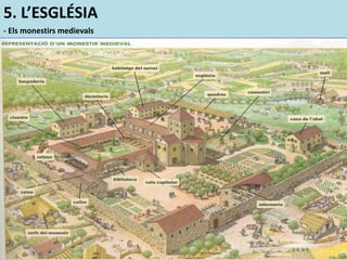 5. L’ESGLÉSIA
- Els monestirs medievals
 