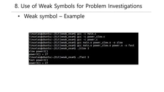 8. Use of Weak Symbols for Problem Investigations
• Weak symbol – Example
 