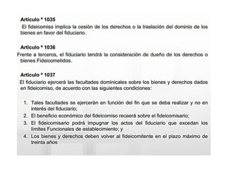 El fideicomiso, Generalidades