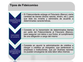 El fideicomiso, Generalidades