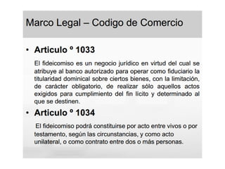 El fideicomiso, Generalidades