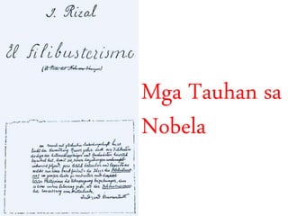 Mga Tauhan sa
Nobela
 