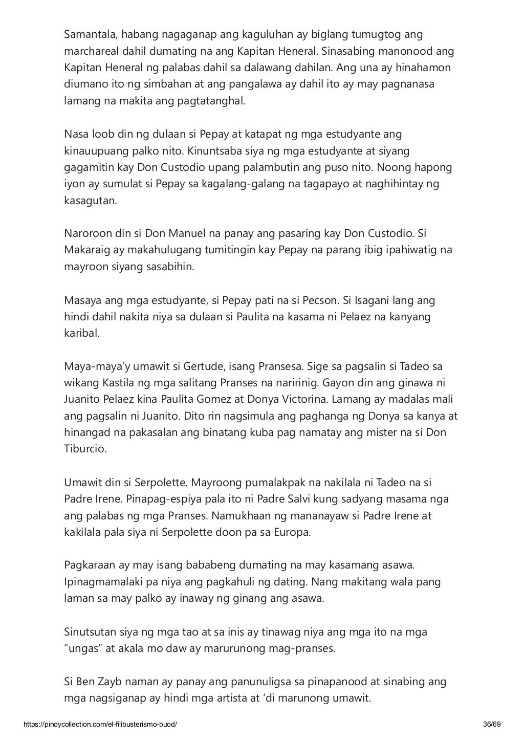 El Filibusterismo Buod Kabanata 1 39 El Filibusterismo Buod Ng Bawat Kabanata 1-39 With Talasalitaan
