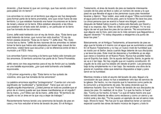 diciendo: ¿Qué tienes tú que ver conmigo, que has venido contra mí 
para pelear en mi tierra? ' 
Los amonitas no vivían en el territorio que alguna vez fue designado 
para formar parte de la tierra prometida, sino que vivían fuera de ese 
territorio. Lo que estaban haciendo era hacer incursiones en la tierra 
de Israel y atacar en la tierra. Ellos estaban atacando a las tribus 
que estaban en el lado este del Jordán y, en particular en la tierra 
que fue tomada de los amorreos. 
Como Jefté está hablando con el rey de Amón, dice, "Esta tierra que 
está tratando de tomar, que nunca han sido dueños." El rey de 
Amón estaba diciendo: "Esta es mi tierra." Y Jefté dice: "No. Esto 
nunca fue su tierra. "Jefté da tres razones de los amonitas no deben 
tomar la tierra que había sido adoptada por Israel bajo Josué de los 
amorreos. Usted tiene que escuchar y ver la diferencia entre el ites n 
munición y el ITES r Amo. 
Los amonitas fueron incursing a la tierra que había sido tomada por 
los amorreos. El territorio amorreo fue parte de la Tierra Prometida. 
Jefté viene con tres argumentos para el rey de Amón por su batalla 
es una batalla equivocada, ¿por qué está luchando una batalla 
equivocada. 
1) El primer argumento y dijo: "Esta tierra no fue quitado de 
vosotros, sino que fue tomada de los amorreos". 
La palabra amorreos significa "protagonismo". Cuenta con una sub-significado 
de "publicidad" y "jactándose". Tiene que ver con el 
orgullo-orgullo-importancia. ¿Usted piensa en todo-es posible-que el 
amor de sí mismo puede ser que desee manifestarse en el orgullo? 
De la mano, ¿no? Ellos van de la mano. Jefté dice: "El territorio de 
orgullo no es un área en la que voy a dejar de trabajar." 
Recientemente hemos tenido una ceremonia de lavado de pies en 
casa y me hizo estudiar el tema de lavado de pies. En el Antiguo 
Testamento, el área de lavado de pies es bastante interesante. 
Lavado de los pies se llevó a cabo un número de veces y lo que 
pasó es que llevaba el agua a las personas cuyos pies necesitan 
lavarse y dijeron: "Aquí están, aquí está el agua." Ellos suministran 
el agua para el lavado de los pies, pero lo hicieron No lave los pies. 
La única persona que se acercó a hacer era Abigail, cuando 
después de Nabal había muerto y había sido llamado por David y 
trajo a su esposa, dijo, "Esto es sólo un gran privilegio. Yo no soy 
digno de ser el que lava los pies de tus siervos. "No encontramos 
que alguna vez lo hizo, pero eso es lo más cercano que lleguemos a 
alguien diciendo:" Yo estoy dispuesto a rebajarme a la punto de 
lavar los pies ". 
Básicamente, en el Antiguo Testamento, el lavamiento de pies es 
algo que le hiciste a ti mismo con el agua que se suministra a usted. 
En el Nuevo Testamento y no hay un nuevo nivel de humildad que 
es traído por el Señor Jesús cuando llega delante de sus discípulos 
y se lava los pies. Este nivel de descenso y humillante yo es algo 
que viene a nosotros en el Nuevo Pacto. Nunca fue posible hasta 
que el Espíritu fue dado. Sin la ayuda del Espíritu Santo, la gente no 
se va a ir tan bajo. No hay orgullo que en nuestra constitución. El 
orgullo de la vida que ha estado ahí desde el jardín. Las personas 
bajo la ley simplemente no ir tan bajo. Se necesita una obra de la 
gracia en nuestras vidas que estamos dispuestos a bajar y para 
servir en la humildad. 
Mientras miraba a todo el asunto del lavado de pies, llegué a la 
conclusión de que Jesús no fue a establecer otro tipo de servicio de 
la iglesia. De hecho, no me importa que lo hacemos como parte de 
la comunión y el lavamiento de pies. No estoy diciendo que no 
debemos hacerlo. Eso no era "motivo de lavado de sus discípulos de 
Jesús los pies. En realidad, él no dice: "Lo que he hecho, lo hace", 
dijo, "Como yo he hecho, lo hace." Lo que él había hecho era que 
había venido delante de ellos como esclavos y como un siervo y se 
inclinó ante y les dijo: "Te he puesto un ejemplo de ser el siervo más 
bajo. Ahora lo hace. "No fue por lo que debemos tener un servicio 
especial cuando las obras de teatro música de órgano y todo lo 
 