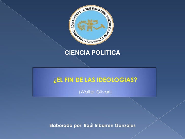 El fin de las ideologias 1