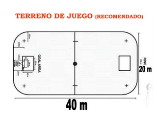 TERRENO DE JUEGO  (RECOMENDADO) 40 m 20 m 