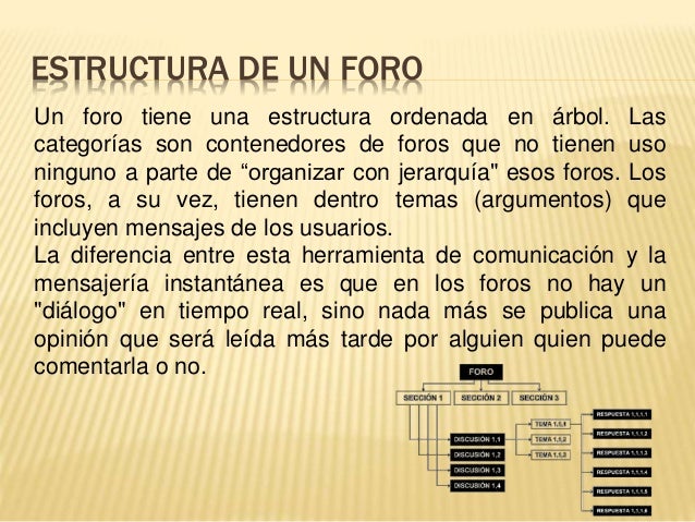El foro de discusión