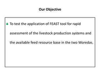 Results and experiences using value chain analysis, FEAST and Techfit tools in the Ethiopian Livestock Feed Project