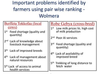 Results and experiences using value chain analysis, FEAST and Techfit tools in the Ethiopian Livestock Feed Project
