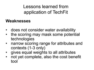 Results and experiences using value chain analysis, FEAST and Techfit tools in the Ethiopian Livestock Feed Project