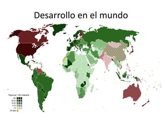 Desarrollo en el mundo
 