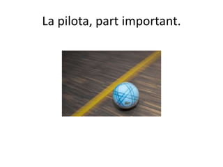 La pilota, part important.
 