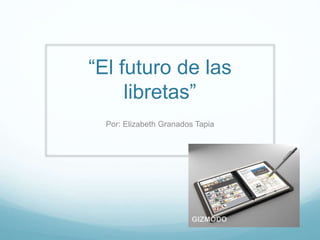 “El futuro de las
libretas”
Por: Elizabeth Granados Tapia
 
