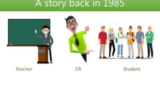 Teacher CR Student
A story back in 1985
 