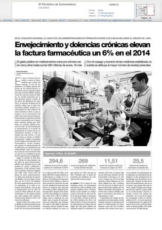 10/08/15El Periódico de Extremadura
CACERES
Prensa: Diaria
Tirada: 10.792 Ejemplares
Difusión: 9.179 Ejemplares
Página: 23
ón: REGIONAL Valor: 2.695,00 € Área (cm2): 395,3 Ocupación: 80,44 % Documento: 1/1 Autor: ROCÍO ENTONADO reg ¡on@extremauuraelper Núm. Lectores: 41000
Cód:95550278
 