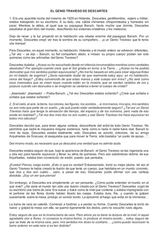 El genio travieso de descartes | DOCX