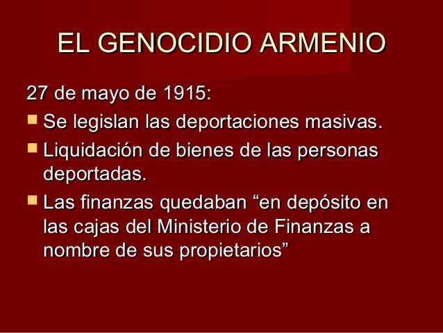 El genocidio armenio. Una consecuencia de la Primera ...