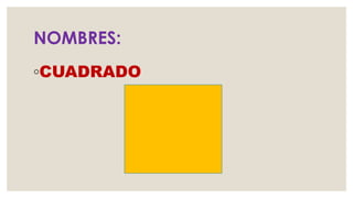 NOMBRES:
◦CUADRADO
 