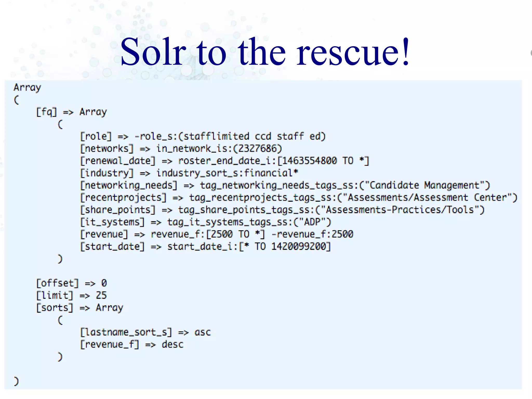 Solr to the rescue!
 