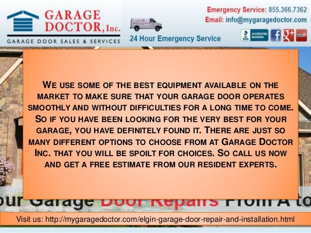 Garage Door Repair &amp; Services in Elgin IL