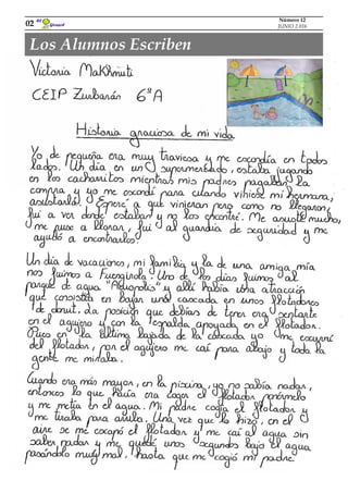Girasol
El
02
Número 12
JUNIO 2.016
Los Alumnos Escriben
 