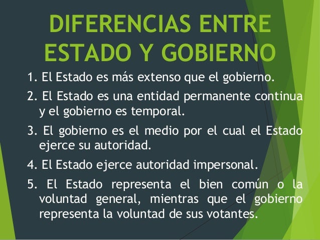 Cual Es La Diferencia De Estado Y Gobierno Esta Diferencia