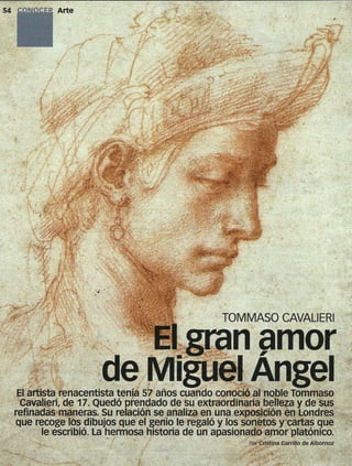 Conocer de Arte: El gran amor de miguel angel