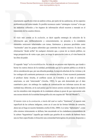 RAZÓN Y PALABRA
         Primera Revista Electrónica en América Latina Especializada en Comunicación
                     ...