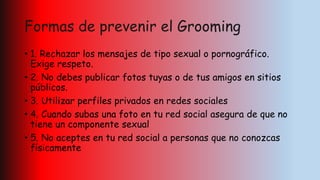  presentación sobre el Grooming