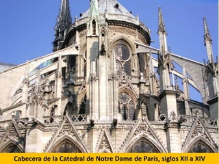 Cabecera de la Catedral de Notre Dame de París, siglos XII a XIV

 