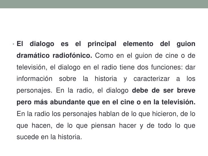 El guión dramático de radio