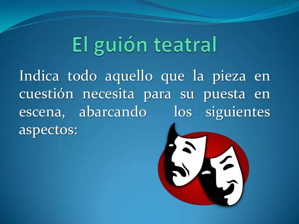 El guión teatral