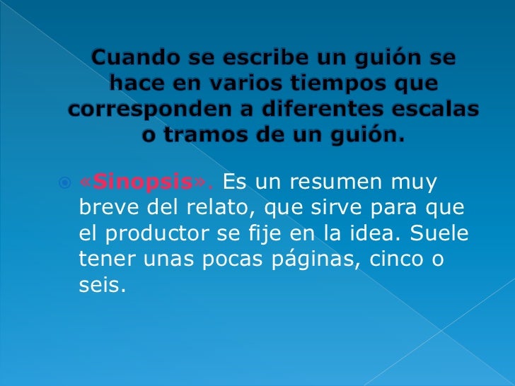 El guión y sus tipos