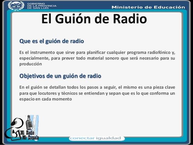 El guion de radio