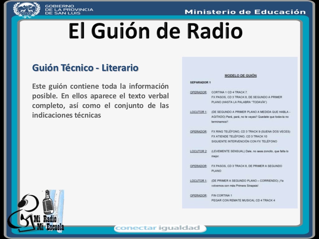 El guion de radio