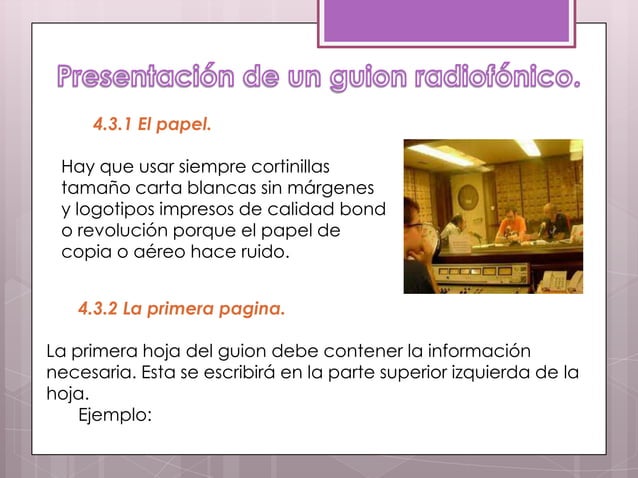 El guion radiofonico. | PPT