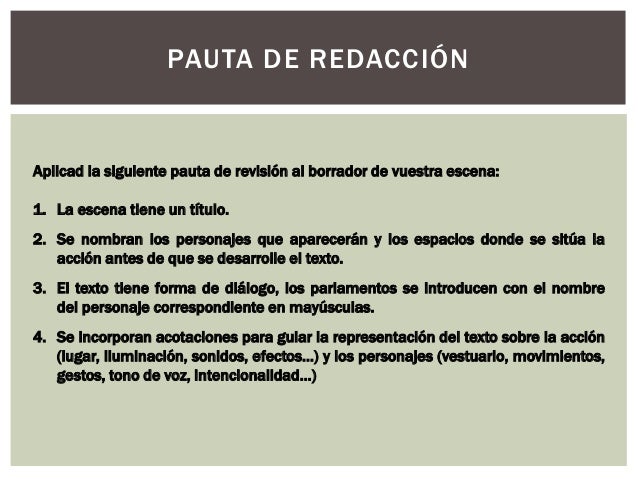 El guion teatral