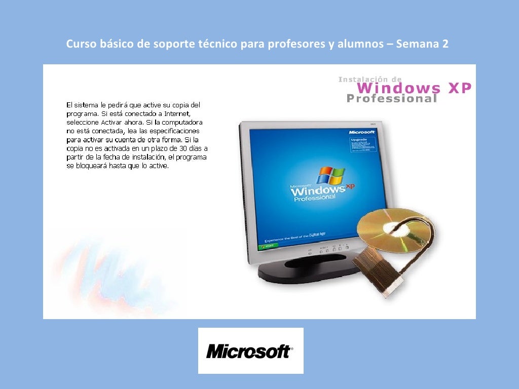 El hardware Instalación de Windows XP