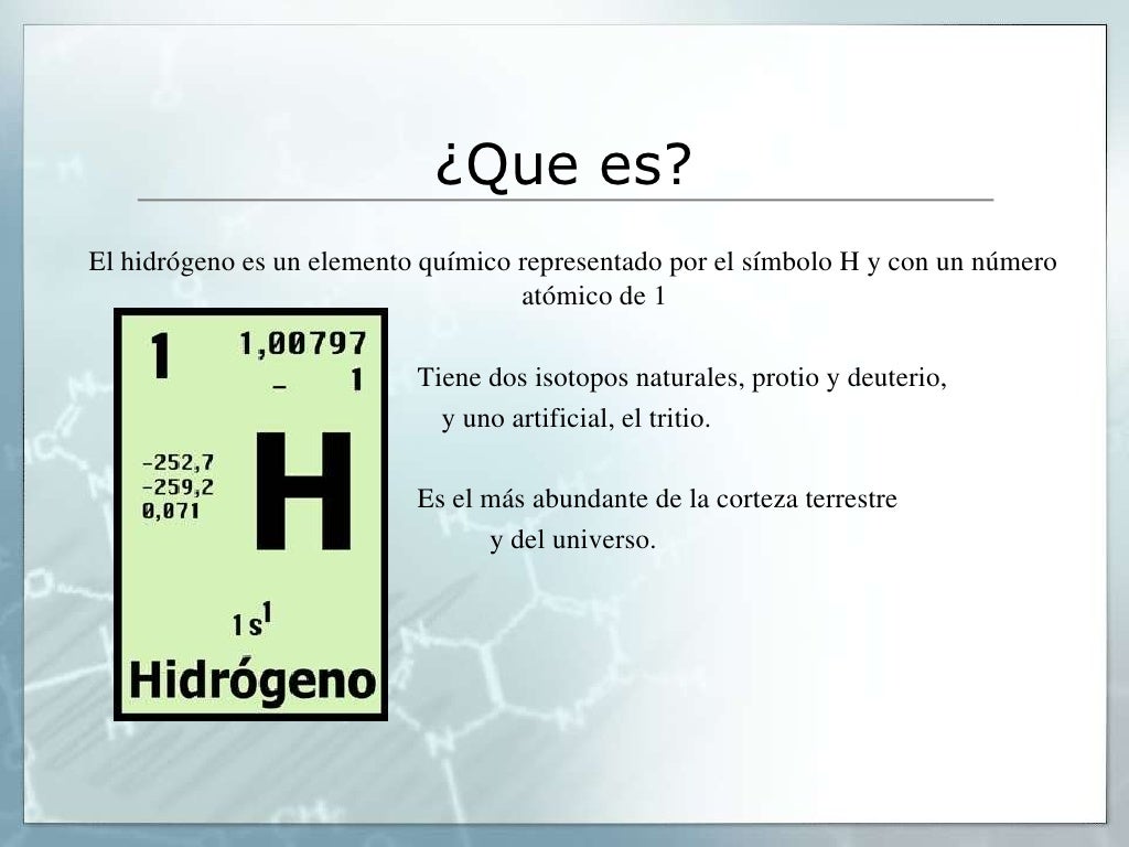 El hidrogeno