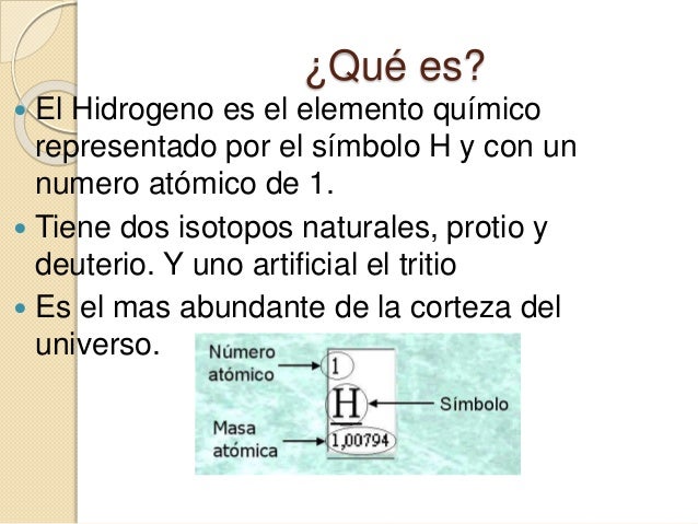 EL HIDRÓGENO