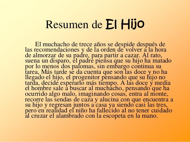 El hijo analisis